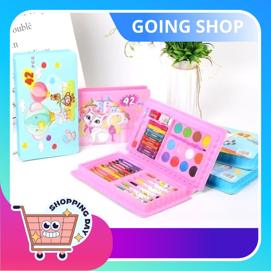 

[ GS ] Crayon Pensil Warna ART SET Anak Pensil Warna Crayon ISI (42 Pcs)