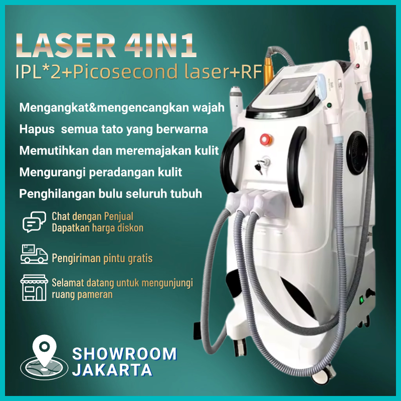 IPL laser hair removal IPL 4IN1 SHR + laser picosecond + RF Picolaser Ndyag laser penghapus tato per