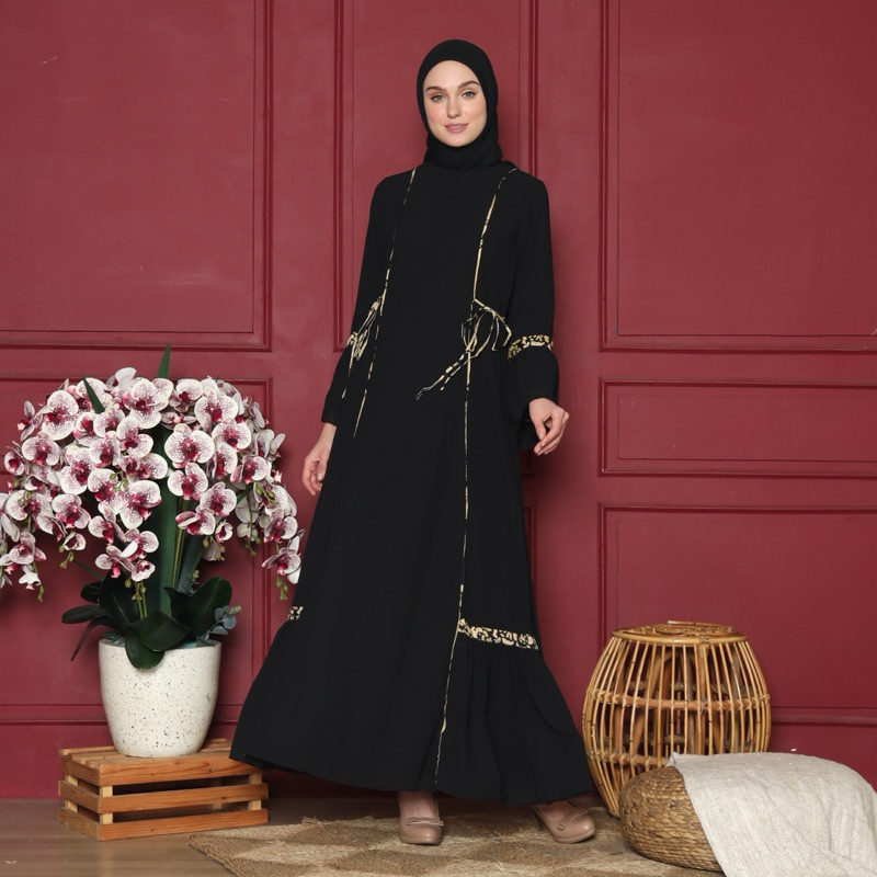 Gaun Luzera Sogan | Gaun Batik Sogan | Gaun Batik Klasik | Gaun Batik Elegant | Gaun Batik Simple | 