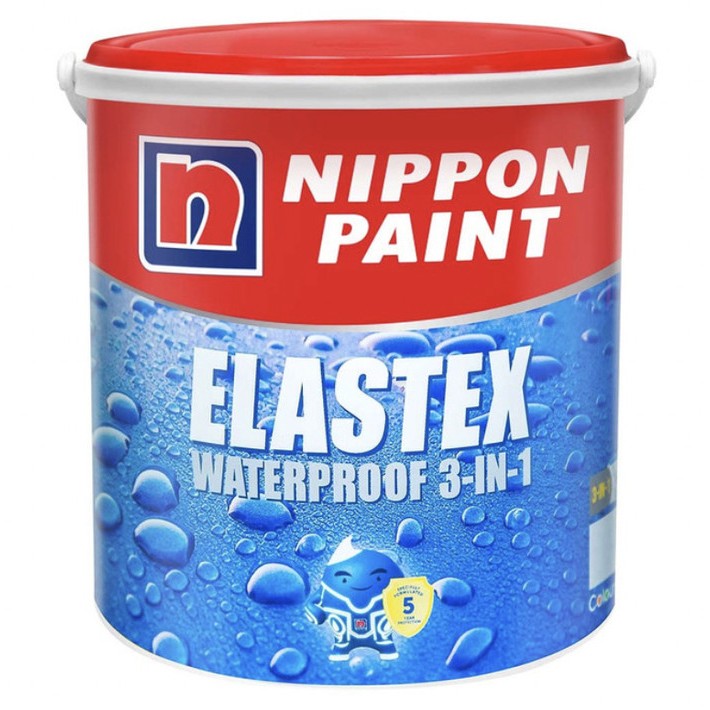 NIPPON ELASTEX, Waterproofing ELASTEX WATERPROOF 3-IN-1 By Nippon Paint 1 Kg ( Cat Anti Bocor )