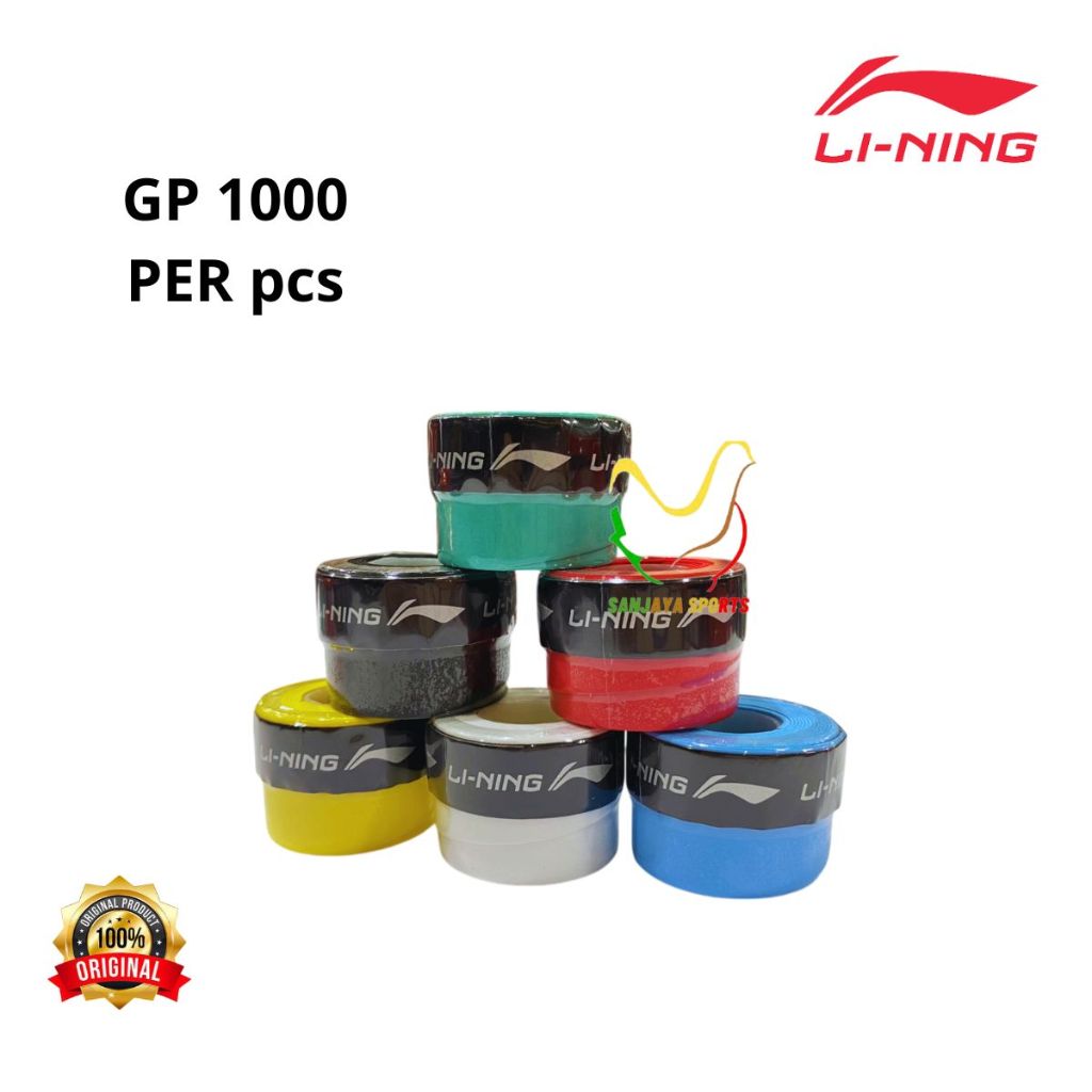 GRIP KARET LINING BADMINTON BULUTANGKIS GRIP LINING GP 1000 SATUAN ORIGINAL