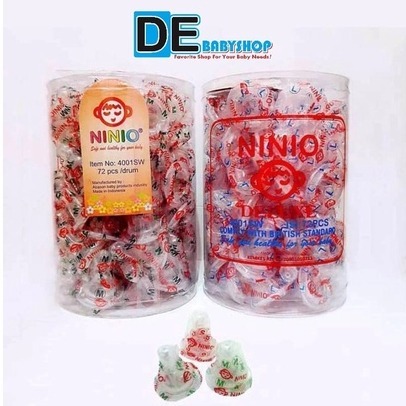 Ninio Dot Nipple Silikon / Silicon Botol Susu Ukuran / Size S M L / Ninio Dot Peristaltik Nipple /  