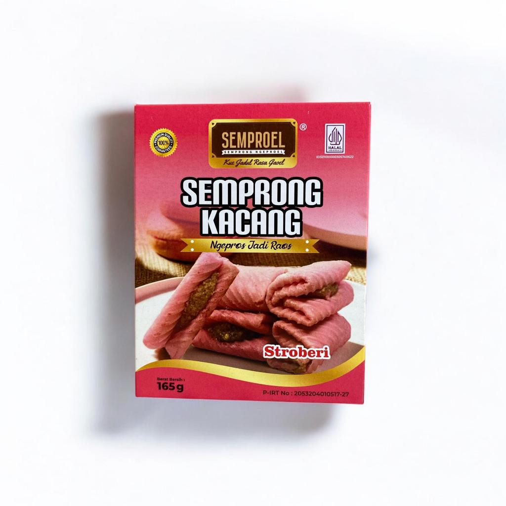 

SEMPROEL - Semprong Ngeproel Isi Kacang Isi Stroberi | Kue Tradisional 165gr (Isi 18 pcs) Khas Jawa Barat Oleh Oleh Bandung