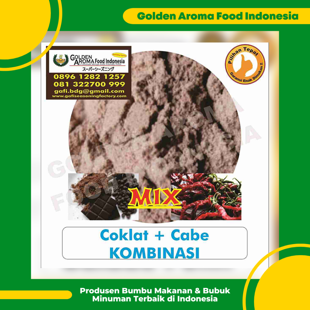 

Bumbu Tabur Rasa Coklat Mix Cabe 1kg, Jual Bubuk Tabur Spicy Chocolate Powder Murah Enak Aman