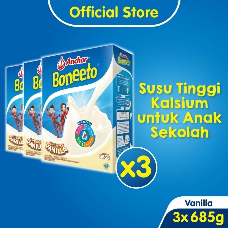 

Langsung Diproses Susu Bubuk Boneeto untuk anak sekolah Creamy vanilla 3x685gr - Susu Pertumbuhan Anak