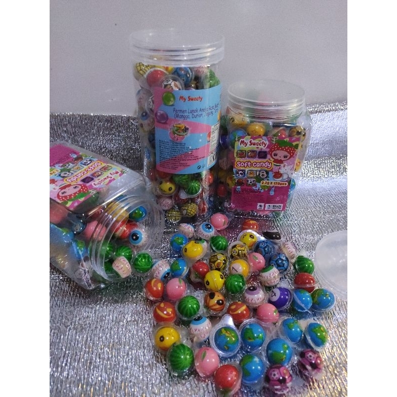 

Permen Lunak Mini Viral aneka rasa buah DSM / MY SWEETY isi 120 pcs