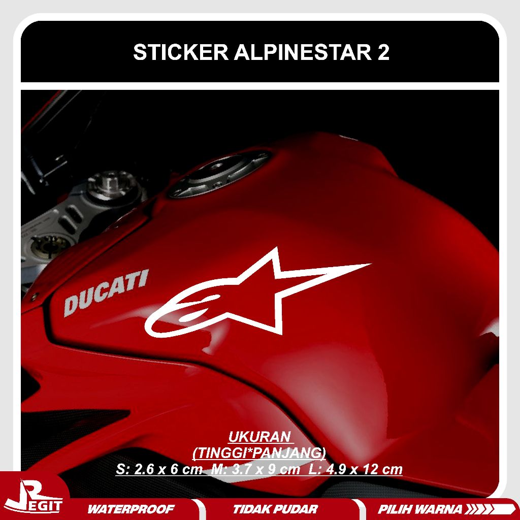 CUTTING STICKER ALPINESTARS / STICKER LOGO MODIF MOTOR HELM DESAIN 2