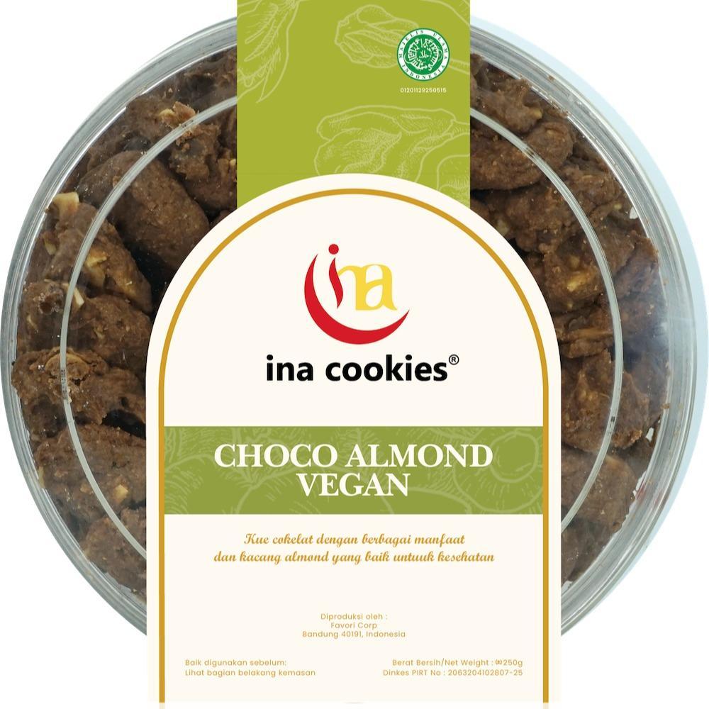 

Choco Almond Vegan - Kue Kering Premium Toples Reguler by Ina Cookies