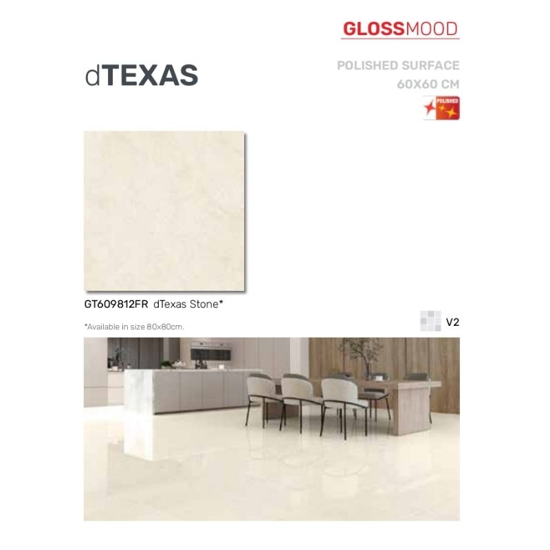 dTexas Stone roman granit 60x60 gloss polished surface