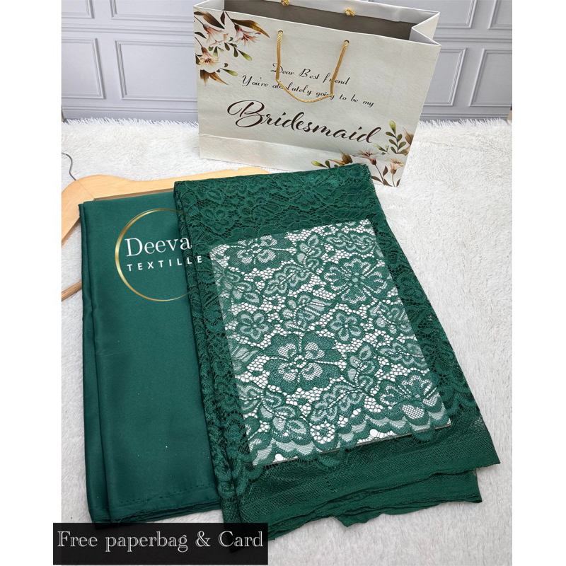 Set/Paket Bridesmaid Kain Brokat & Kain satin / Set brokat &