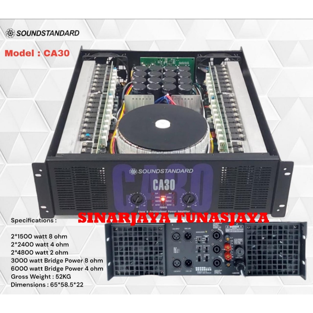 POWER AMPLIFIER SOUNDSTANDARD CA30 AMPLI POWER SOUNDSTANDARD CA 30 BODY PANJANG