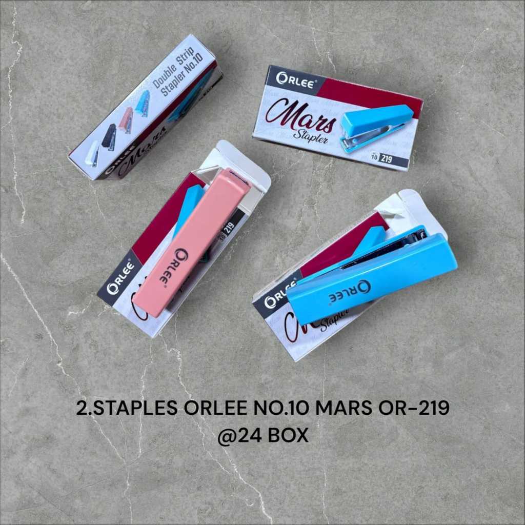 

Stapler Orlee Mars No.10 OR-219 / Stapler / Jepretan / Staples / Stepler Kertas Orlee (1 PCS)
