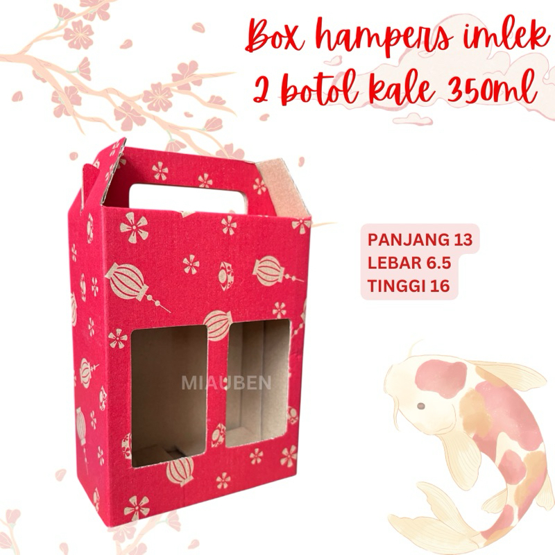 

box hampers imlek 2 botol 350ml