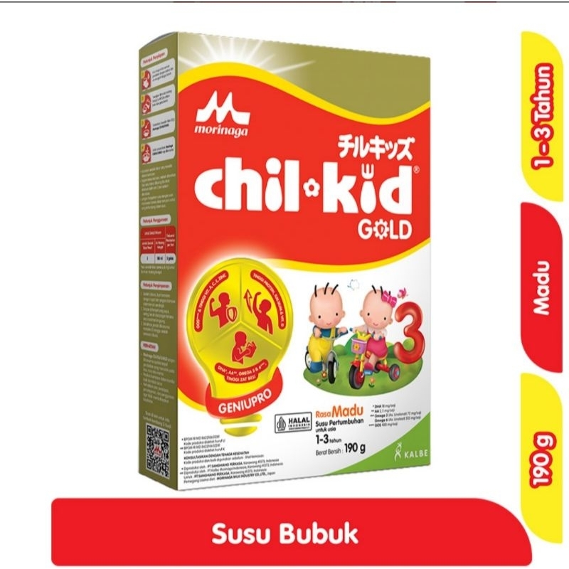 

Morinaga Chil-kid 3 Gold 1-3tahun Rasa Madu 190g