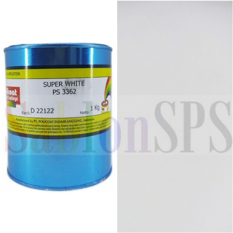 

POLICOAT PS SUPER WHITE 3362 CAT SABLON PVC BASIS MINYAK 1KG