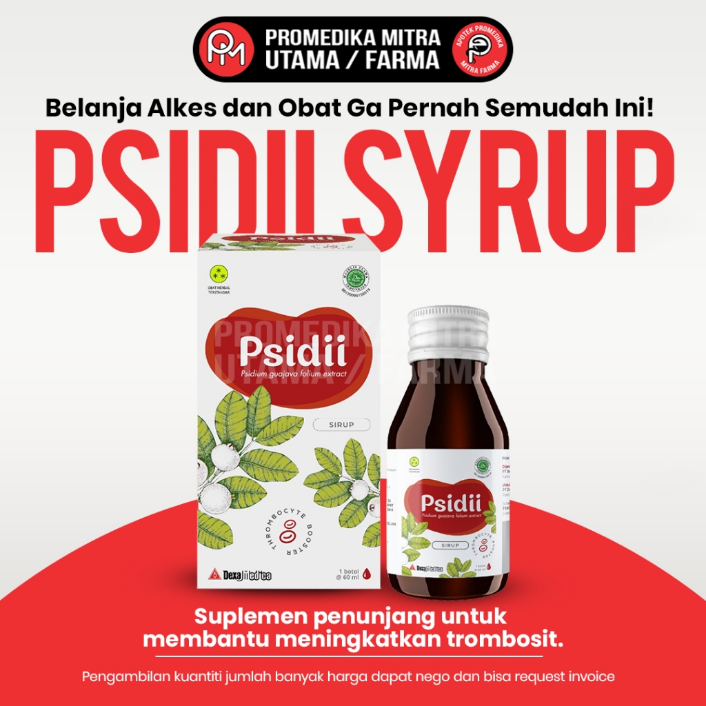 

PSIDII Syr 60 ml/Herbal penambah trombosit/Botol