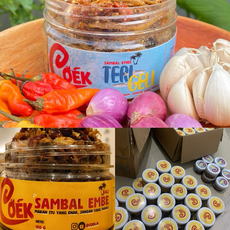 

PAKET HEMAT 2 VARIAN SAMBEL COEK EMBÉ BALI ORIGINAL & TERI GELI GURIH, TERMURAH