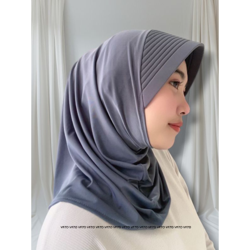 Jilbab Kenan Sport By Snada Pet Tebal Size S Kerudung Instan