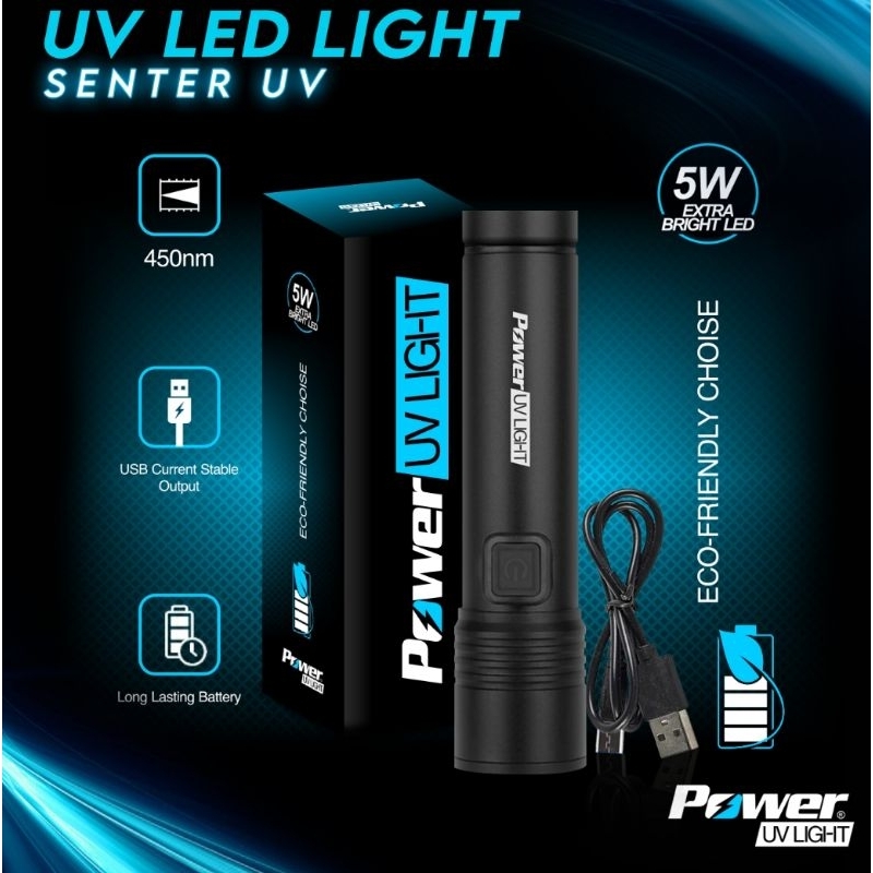 SENTER UV SUPER TERANG BATRAI TAHAN LAMA