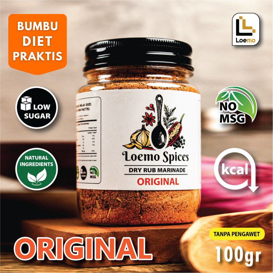 

PROMO! Loemo Spices Original 100gr - Bumbu Marinasi Kering Rendah Kalori dan Rendah Gula Cocok untuk Diet