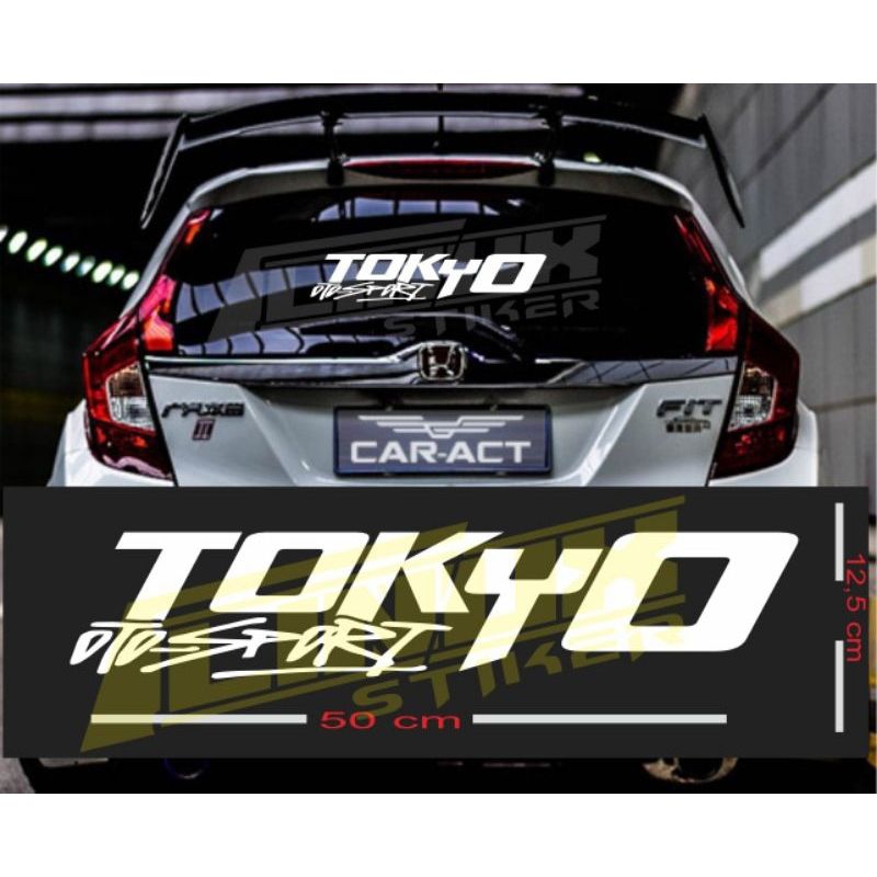 Sticker kaca mobil Tokyo oto sport sticker terlaris kaca belakang mobil stiker kaca mobil keren