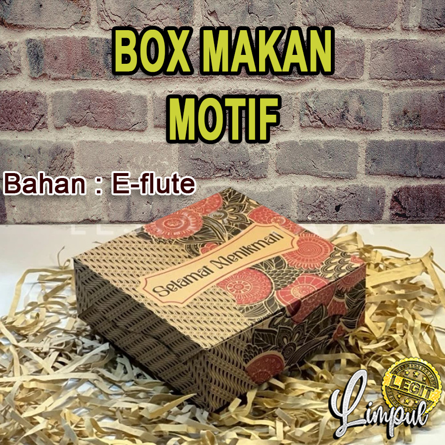 Box Kardus F-Flute MOTIF Nasi Box Tebal / Dus Hajatan / Box Nasi Kue / Dus Berkat / Kardus Nasi Box