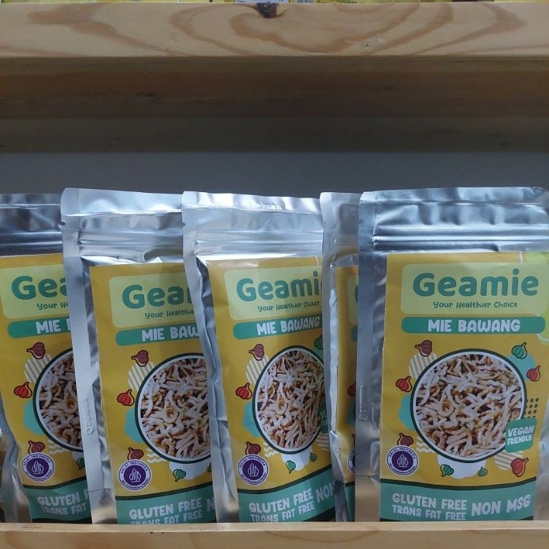 

Geamie Mie Kremes Cemilan Sehat Rasa Ayam Bawang Gluten Free Non MSG 45gr