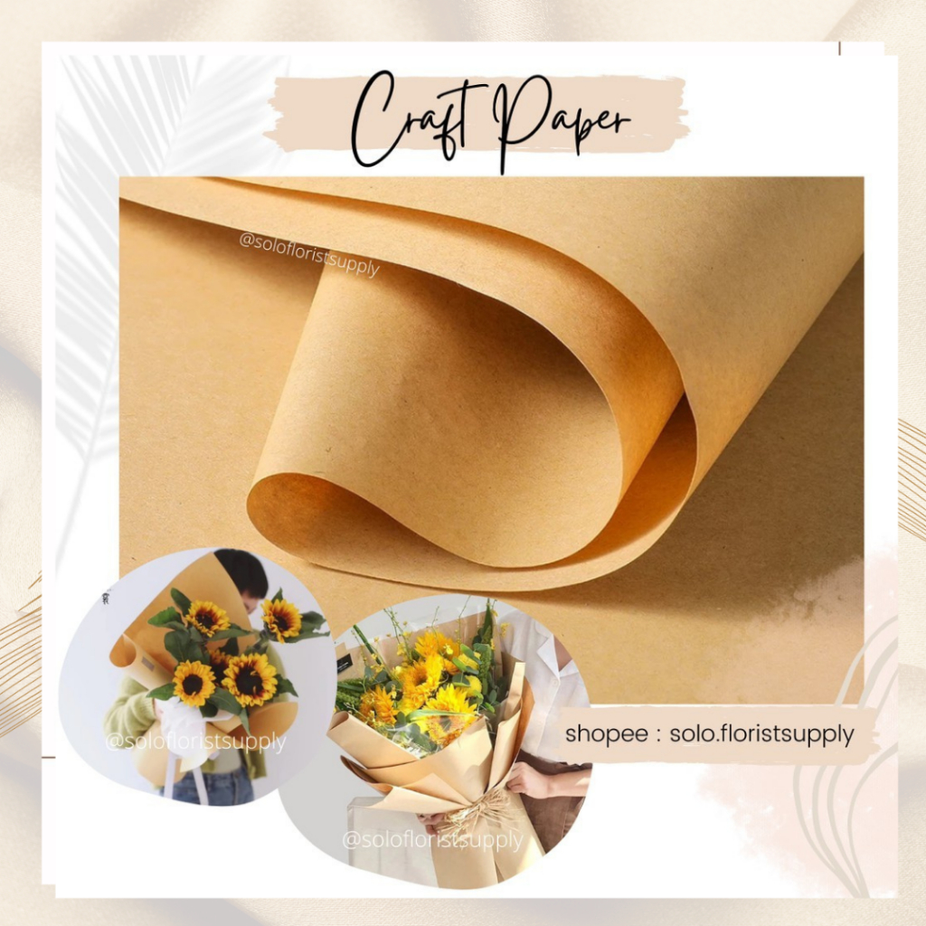 

IMPORT VINTAGE CRAFT PAPER KERTAS BUKET PEMBUNGKUS BUNGA HAND BOUQUET KERTAS KRAFT COKLAT KADO GIFT