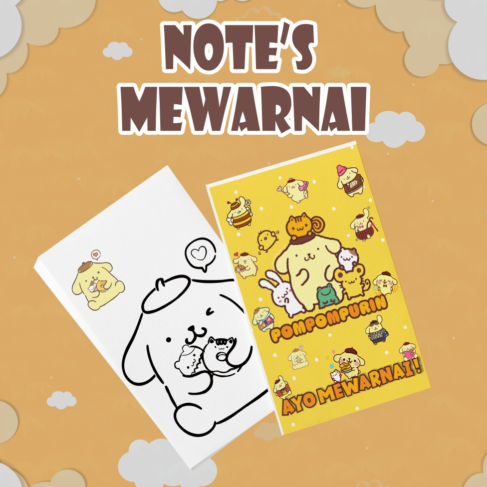 

Note Mewarnai Pompompurin - Buku Kecil Mewarnai Pompompurin