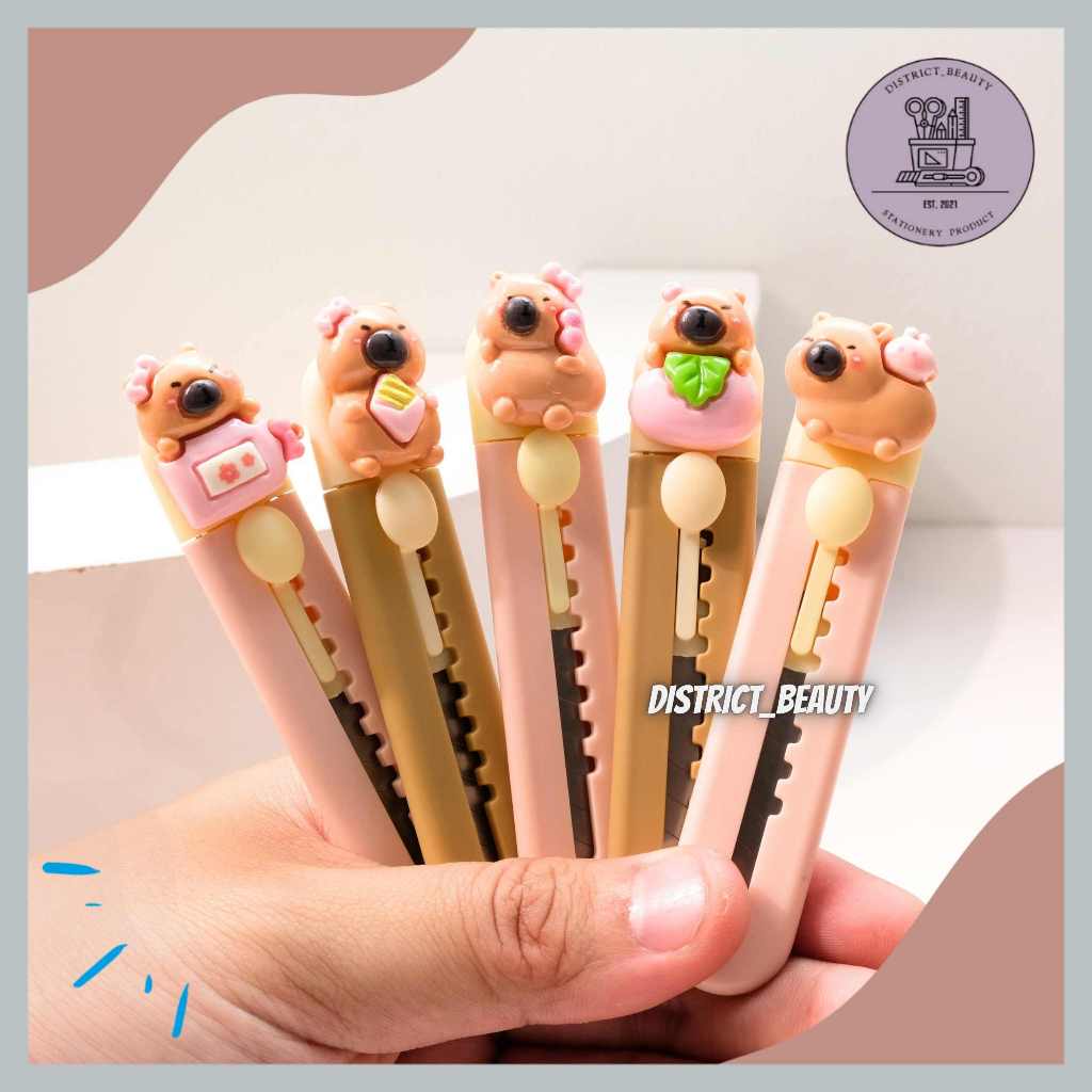 

CUTTER CAPYBARA KAPIBARA CAPPYBARA KATER CUTTER PISAU UKIR CUTTER MINI CUTTER PANJANG CAPYBARA COKELAT LUCU TERMURAH