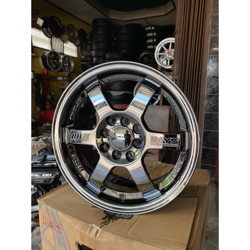 Te 37 Ring 15 black krom cocok baut Avanza Brio dll..