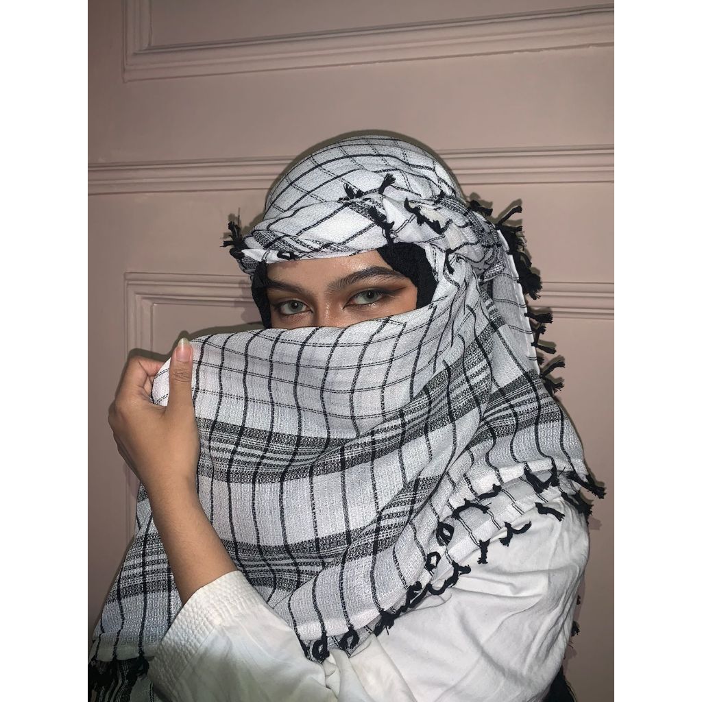 Hijab Malay | Sorban Hijab Segi empat | Sorban Kerudung Motif Crincle
