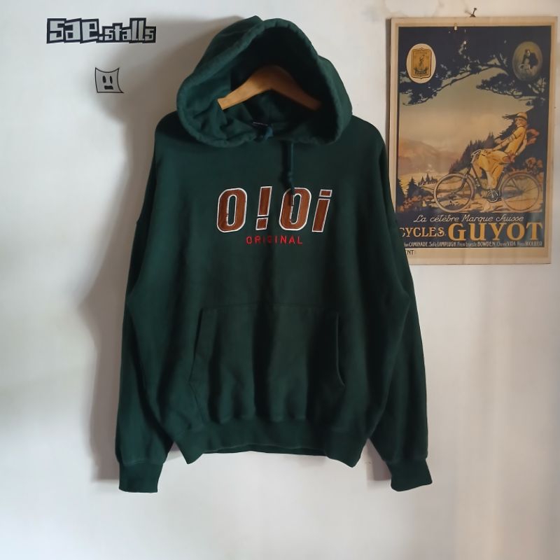 Hoodie Oioi Hijau Bordir Towel