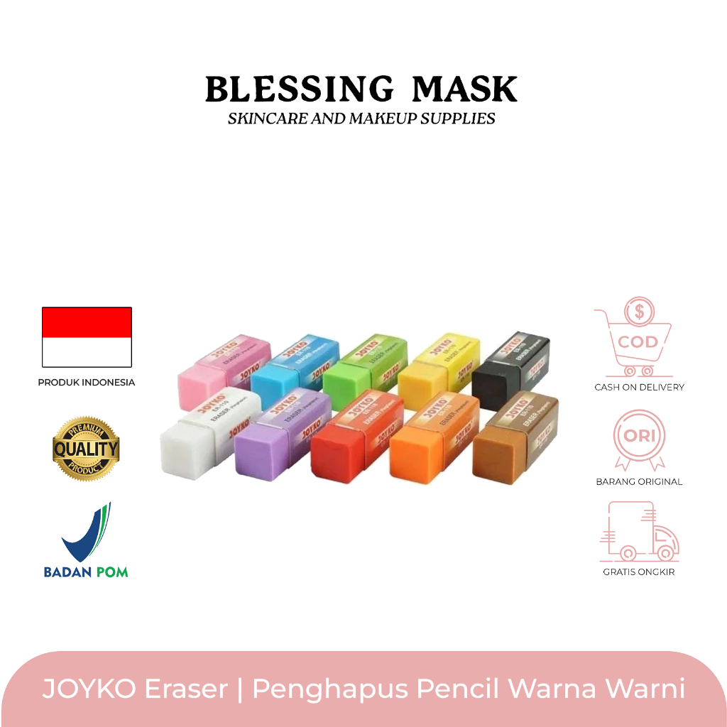 

JOYKO Eraser | Penghapus Pencil Warna Warni Joyko ER-110 - Blessingmask ACC