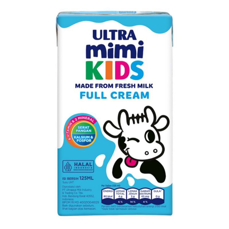 

Ultra Mimi Kids Susu UHT Full Cream Kotak 125 ml