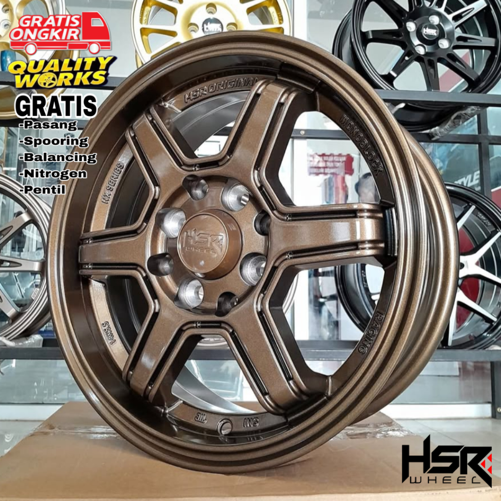 Velg Racing Mobil Sigra, Calya, Agya, Brio, R14 Pnp Ban Standar, Hsr Minas