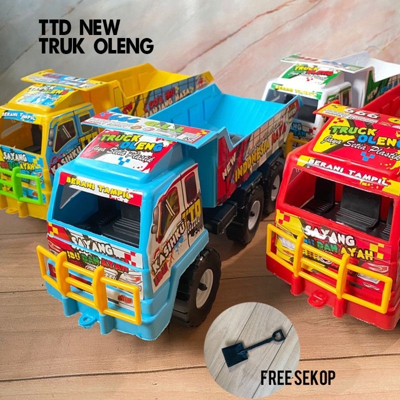 Mainan Anak Mobil Truk Dump Truk Pengangkut Pasir Jomplang Full Stiker TTD 999 Newp