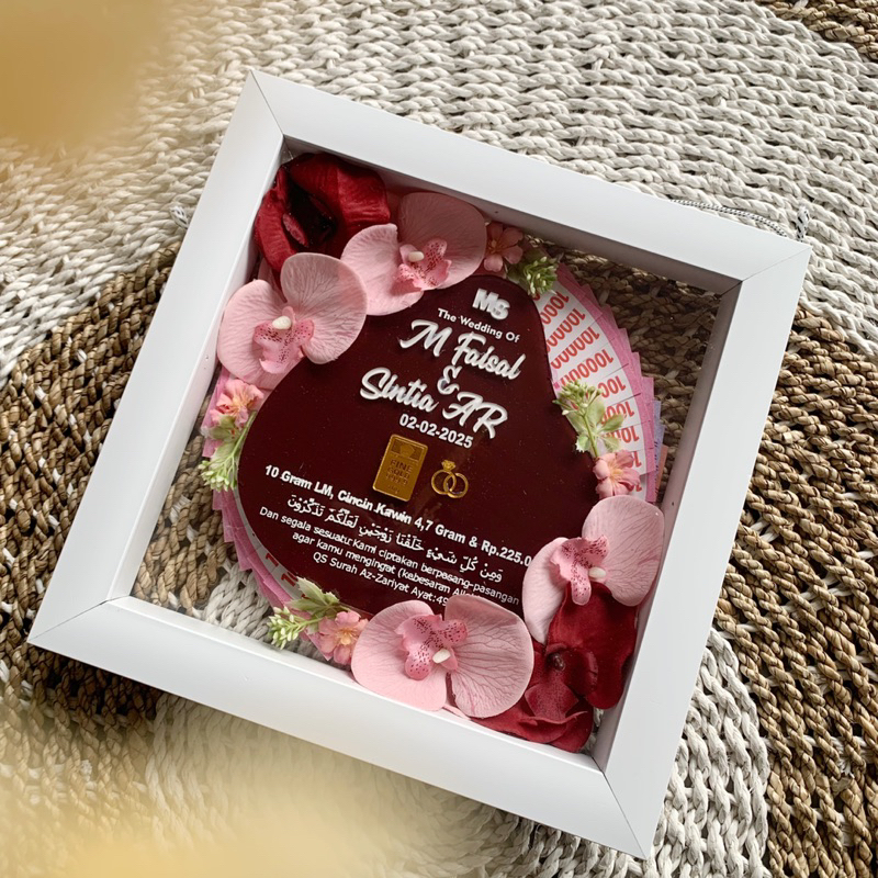 Mahar Akrilik Mahar Pernikahan Akrilik Nama Timbul