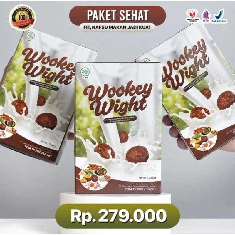 

TERMURAH!!! 3 BOX Wookey Weight - Susu Penambah Berat Badan Herbal 3 Paket