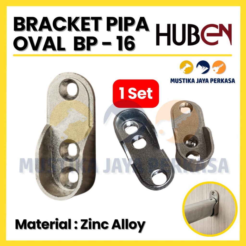 Bracket Kop Gantungan Pipa Besi Oval BP-16