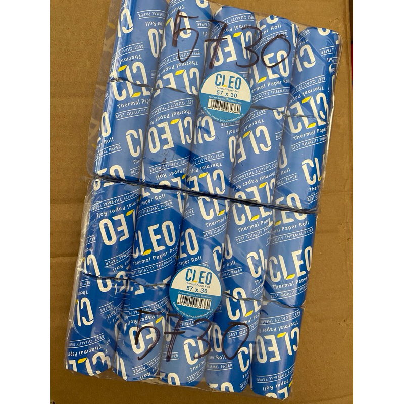 

kertas kasir/thermal cleo 57x30(perpak)