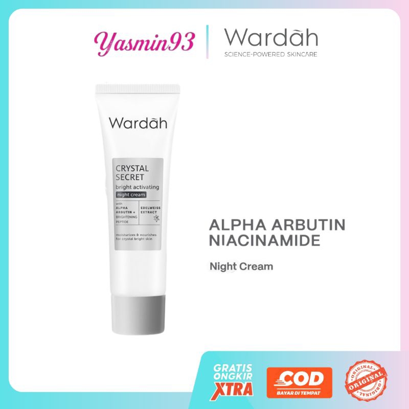 Wardah Crystal Secret Bright Activating Night Cream 15 ml Murah