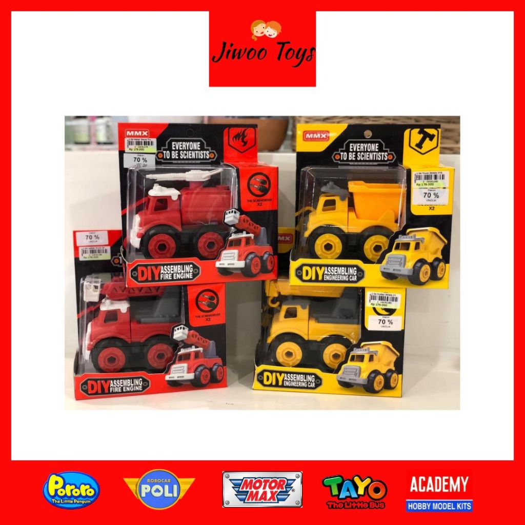 Mainan Mobil DIY Water Tower Truck MMX77011/Mainan Truk Konstruksi