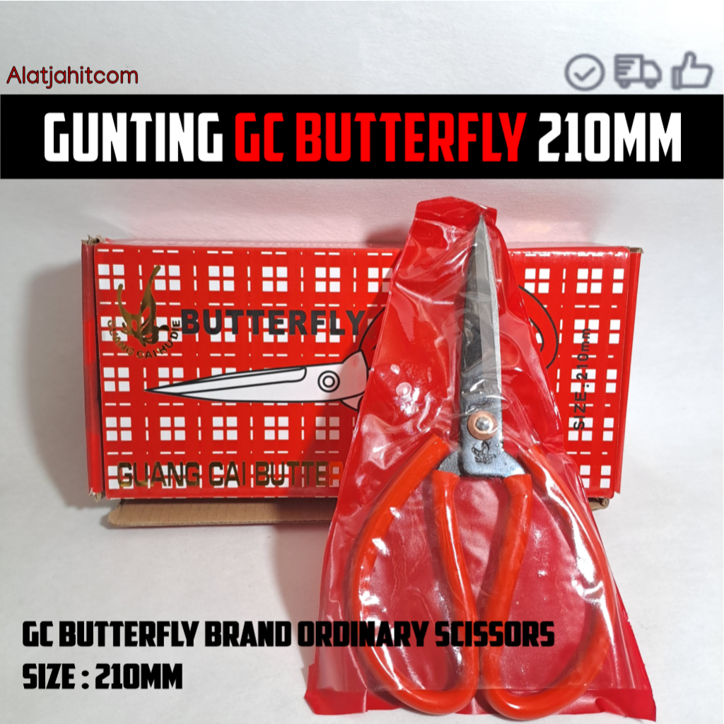 

Gunting Kodok Butterfly Ordinary Scissors 210MM