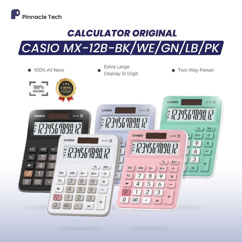 

Kalkulator Casio MX-12B-BK/WE/GN/LB/PK