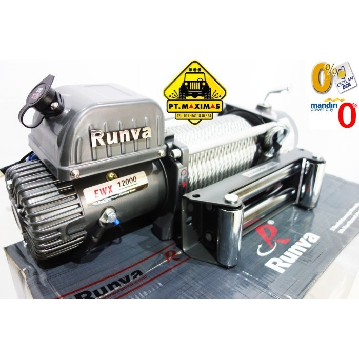 RUNVA Electric Winch EWX-12000 (5,4 ton) dengan Synthetic Rope