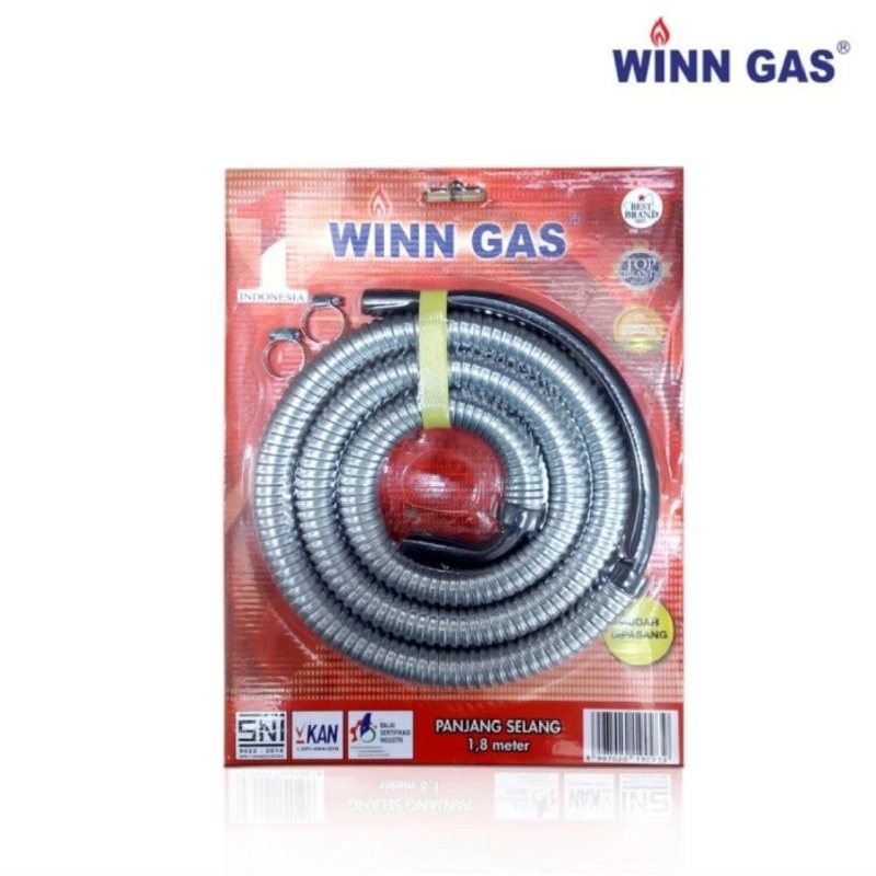 Selang Gas Winn Gas 1.8m/ Selang Regulator Winn Gas / Selang Flexibel winn gas