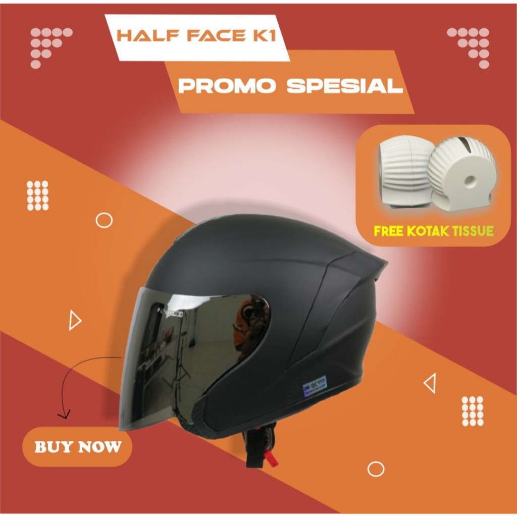HELM MVSTAR K1/ HELM HALF FACE SNI/ HELM HALF FACE DEWASA/ Helm ala ala Kair0z