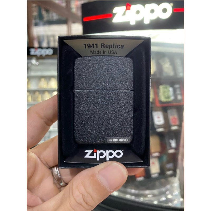 Zippo 28582 Replika 1941 Black Crackle ~ Original 100% Made In USA