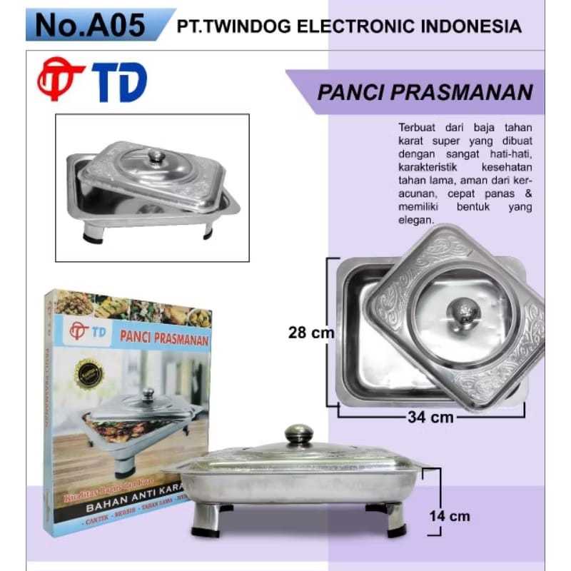 panci prasmanan / panci sup kukus TD anti karat